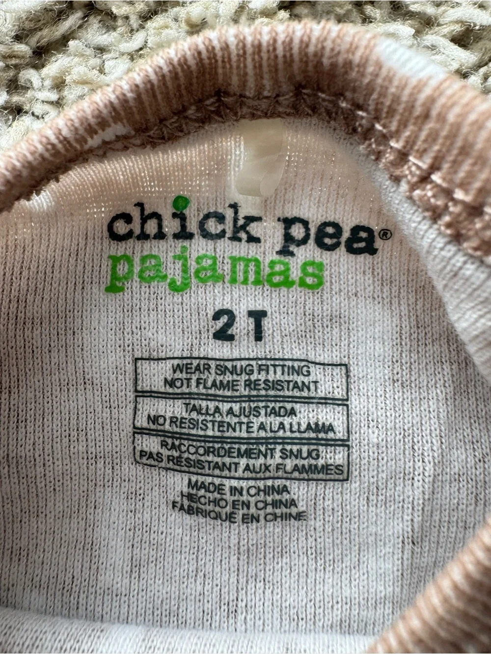 Chick Pea Pajamas Reindeer 2T Brown Cotton Pajama Set